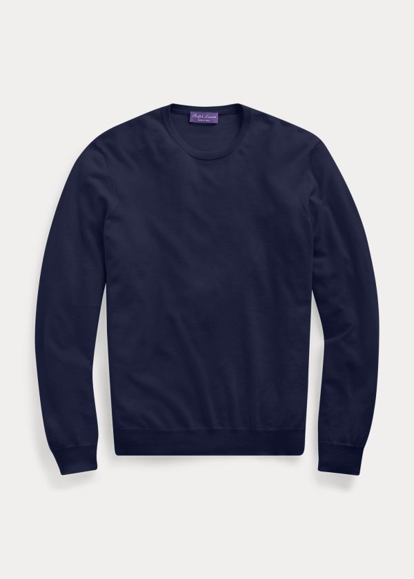 Ralph Lauren Cashmere Crewneck Striktrøje Herre Danmark (TEPBL8047)